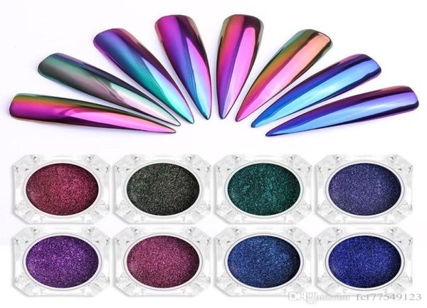 Tamax Chrome Mirror Powder Nail Art Glitter Chameleon Pigment Powder Maniküre Nagelspitzen Dekoration Zubehör Gel Polish Dust8384052