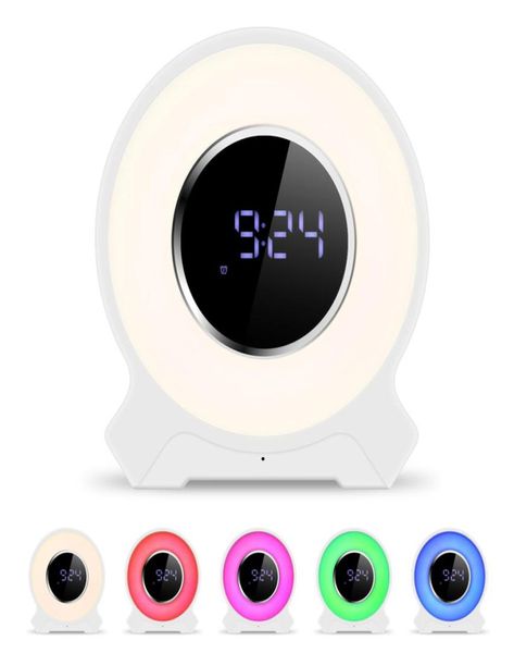 Sveglia digitale multisensoriale Altoparlante Bluetooth senza fili F9 Desktop LED Lampada tattile con luce con microfono Radio FM Scheda TF MP36472286