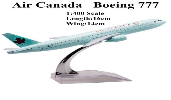 1400 Air Canada Модель самолета 16 см Boeing 777 Модель из сплава металла Сувенирная модель самолета Коллекция игрушек Самолет Подарки на день рождения Chri4869742