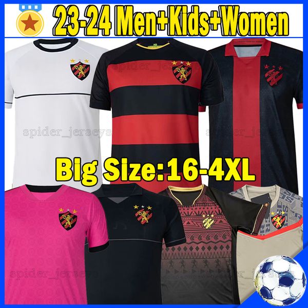 23 24 Sport Club do Recife camisas de futebol 2023 2024 camisas de futebol HERNANE MAIDANA THIAGO NEVES jersey camisa de Leão homens mulheres rosa octobe goleiro crianças kits conjuntos