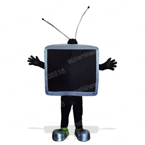 Tamanho adulto Televisão TV mascote de figurino de desenhos animados personagem carnaval unissex adultos tamanho de halloween festas de aniversário sofisticadas roupas ao ar livre para homens mulheres
