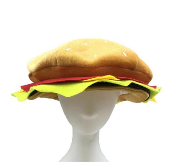Máscaras de festa WZCX Burger Engraçado Chapéu de Halloween Personalidade Domingo de Páscoa Unissex Tide Casual Beanie Adulto Cap2188078