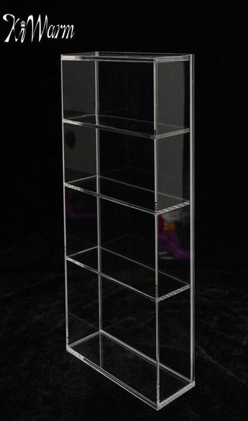 Decoração kiwarm caixa de exibição acrílica de alto brilho, porta deslizante para mini frasco de perfume, joias, artesanato, loja de casa, fábrica 3898430
