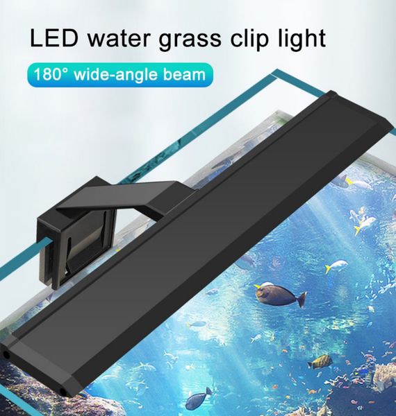 Luzes LED para tanques de peixes de aquário Super Slim Plants Grow Clip Lights Lamp Lâmpadas de aquário aquáticas Iluminação 220 V 5 W/7 W/9 W/12 W