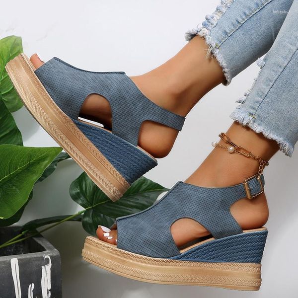 Sandalen ausgeschnitten Glitzer Farbe Gold Silber Damen Casual Wedges One Line Buckle Peep Toe Summer Beach