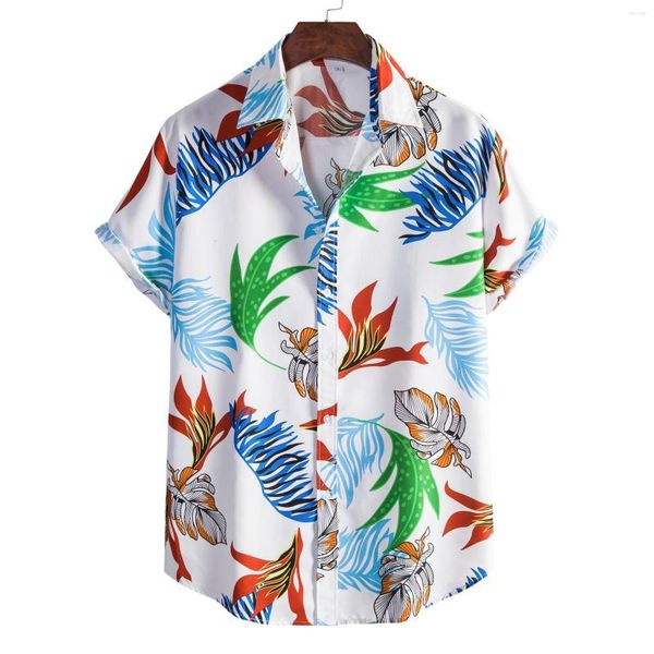 Camisetas masculinas túnica túnica imprimida manga de praia curta primavera casual top slim blusa capa de outono