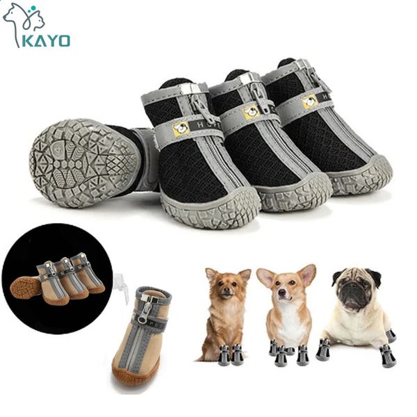 Haustier-Schutzschuhe, Mesh-Hund, langlebig, atmungsaktiv, weiche Sohle, Reflexion, Hundestiefel für kleine Spaziergänge, Klettern, Turnschuhe, Katze 231118