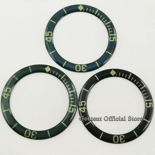 Комплекты для ремонта часов 22,7 мм вставка рамки синее/черное/зеленое плоское кольцо.