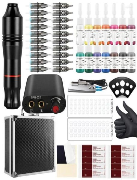 Tattoo Guns Kits Professional Kit Netzteil Rotary Stift mit Box Mast Set Permanent Make-Up Patrone NadelTattoo KitsTattoo8523189