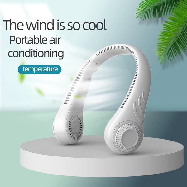 Favore di partito Halter Ricarica USB Elettrico Portatile Appeso Piccolo Ventilatore da collo Studente Mini ventilatore sportivo senza lama