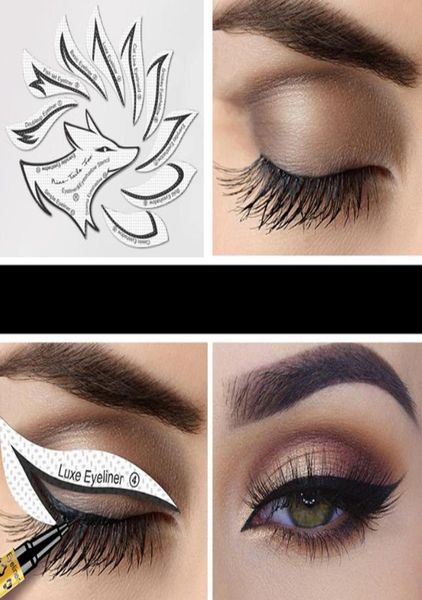 24 pezzi stencil per eyeliner modello di trucco per occhi adesivi carta 12 stili ombretto per eyeliner in tessuto non tessuto strumenti per modellare 3 minuti3828514