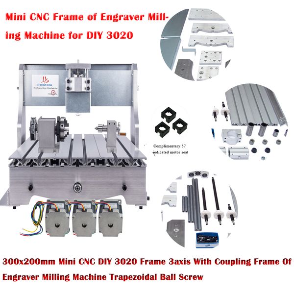 Mini CNC DIY 3020 3AXIS Gravring Makinesi Makinesi Makinesi Makinesi ve Bağlama Freze Kesici ile Vida Vida Vidası