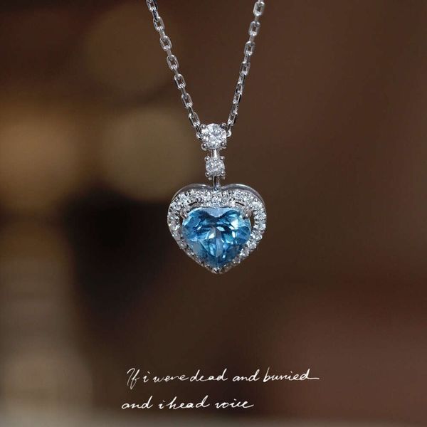 Xiy Halskette mit natürlichem Diamant, anpassbarer Schmuck, individueller Tennis-Herz-Anhänger aus echtem Gold