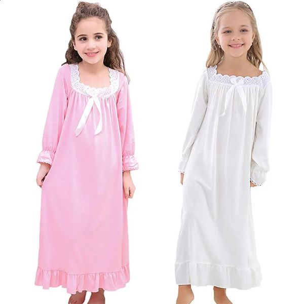 Пижамы, одежда для маленьких девочек, ночная рубашка принцессы, рубашки для сна с длинными рукавами, ночные рубашки, рождественское платье, одежда для сна для детей от 3 до 12 лет 231118