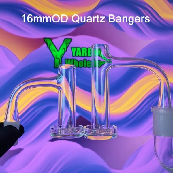 16mmOD Full Weld Control Tower Banger Kit 80mm VS 64mm Tall Terp Blender Quartz Dab Nail Inclui um pilar de quartzo e tampa de carb de vidro de cauda longa 10mm 14mm Masculino YAREONE