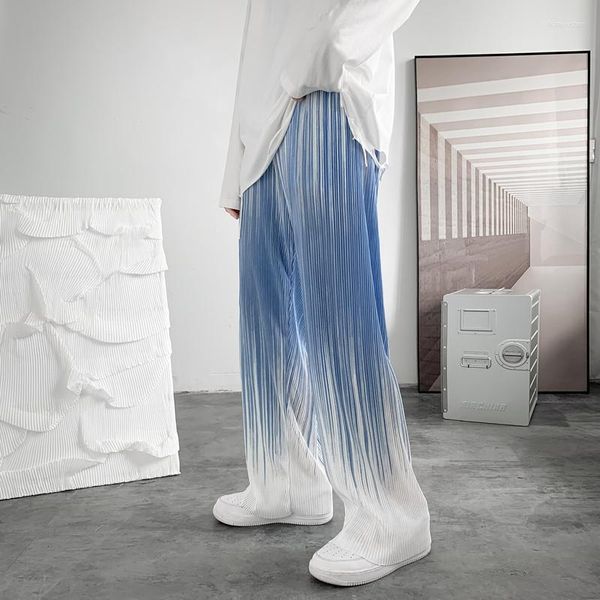 Pantaloni da uomo 2023 Summer Light Luxury Fashion Tie-dye Gamba larga Comodo Casual Mopping Boutique Abbigliamento SimpleStyle