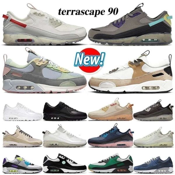 Com Nice Fashion Terrascape 90 90s Futura Running Shoes Mens Mulheres Summit Mal Rose Puro Lobo Cinza Romã Treinadores Esportivos Sneaker 6.17
