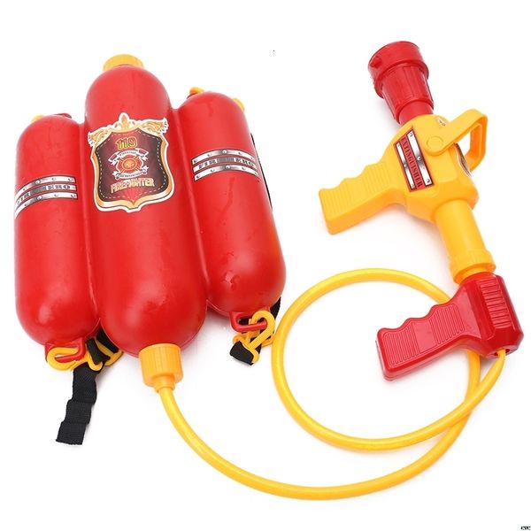 Gun Toys Children Fireman Backpack Boceflet Gun Beach Pray Outdoor Toy Extingisher Soaker 230419