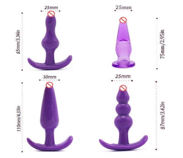 sscc massageadores de brinquedos sexuais 7 PcsSetlot Anal Plug Vibrador Silicone Mulher Butt Plugs Produtos para adultos para casais Mulheres Masturbator9213051