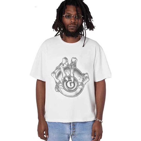 Мужская футболка галерея дизайнерские брендные бренды Dept Eye Claw Print Print Fashion Fashion High Street Hip-Hop Свободная повседневная футболка с круглой шеей