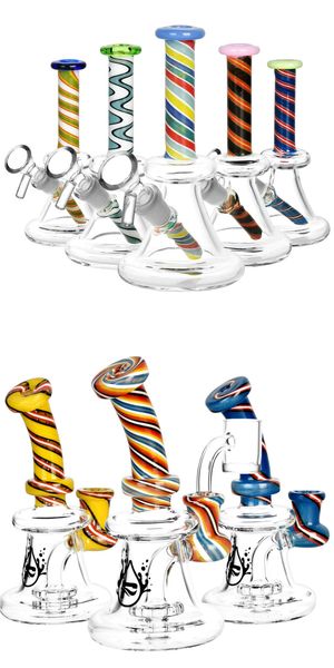 Vintage Premium Wig WAG Glass Bong Hookah Perc Factory Original Made pode colocar o logotipo do cliente pela DHL UPS CNE