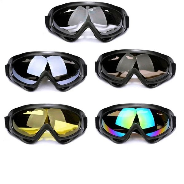 Лыжные очки Мотоциклетные очки для верховой езды Солнцезащитные очки для мотокросса с защитой от песка Спортивные коньки Ветрозащитные пылезащитные УФ-400 Защитные механизмы 231118