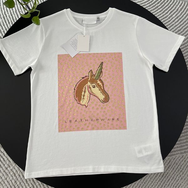 T-shirt da uomo di marca T-shirt italiana Stampa unicorno moda casual moda durevole coppia di qualità T-shirt di abbigliamento firmato allenatore topcotone
