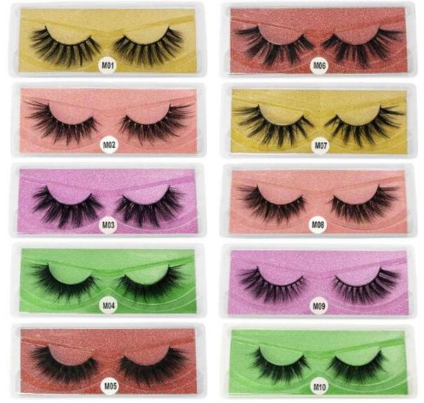 3D-Falsche Wimpern 30405070100 Paar 3D-Nerzwimpern, natürliche Nerzwimpern, buntes Karten-Make-up, falsch, lose in einer Packung2099320