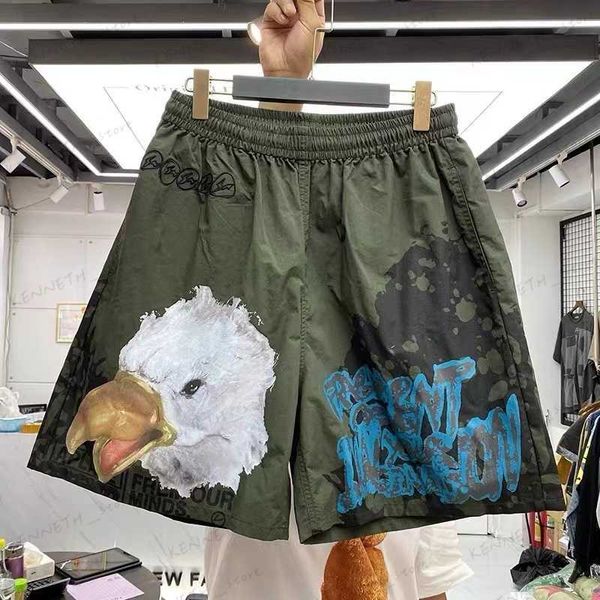 Herren-Shorts der europäischen und N-Modemarke TS mit dem gleichen Namen, Eagle-Print, lässige Shorts für Herren, T230419