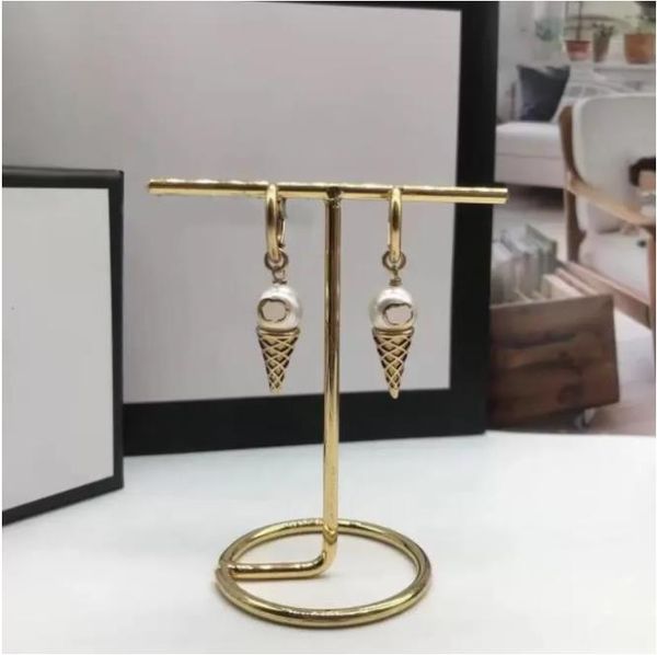 Lampadario pendente di lusso Ciondola designer Orecchini con ciondolo gelato orecchini pendenti aretes orecchini per le donne amanti delle feste