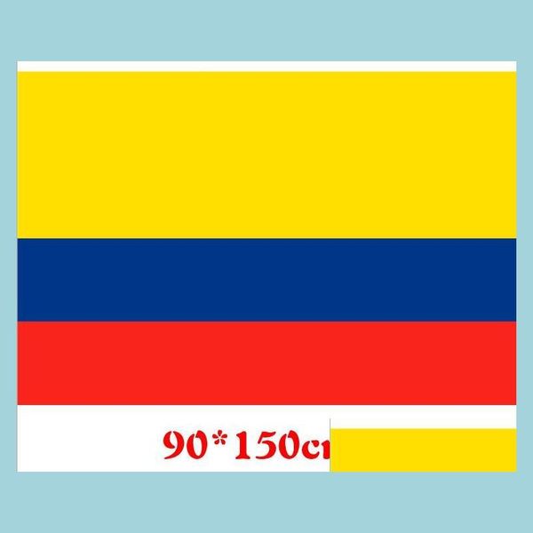 Banner Bandiere Bandiera della Repubblica di Colombia 3X5Ft Colombiano Sud America Tifosi in poliestere Tifo 90X150Cm Decorazioni per feste Drop Deliver Dh1Vg