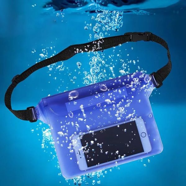 Bolsa de telefone à prova d'água Bolsa de cintura 3 camadas PVC Suba capa de seca no ombro Bolsa de mergulho para iPhone Xiaomi Capa de celular capa
