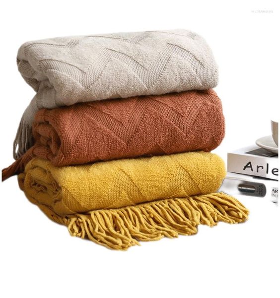 Cobertores inyahome decorativo malha quente arremessos grandes cobertores com borla para sofá -cama Viagem e sala de estar crianças adultas externas ao ar livre