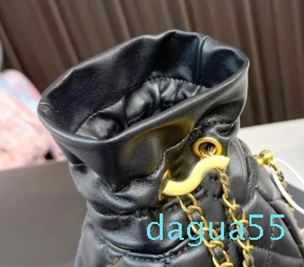 Mini balde vaso designer bolsa corrente ombro único crossbody metal embreagem cordão