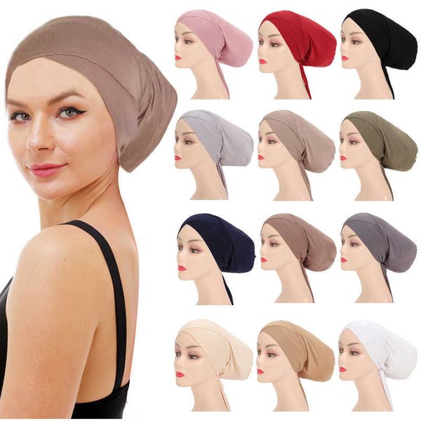 2pc Hejabs hijabs для женщин мусульманские хиджаб -хиджабские кепки с мусульманскими хиджабами.
