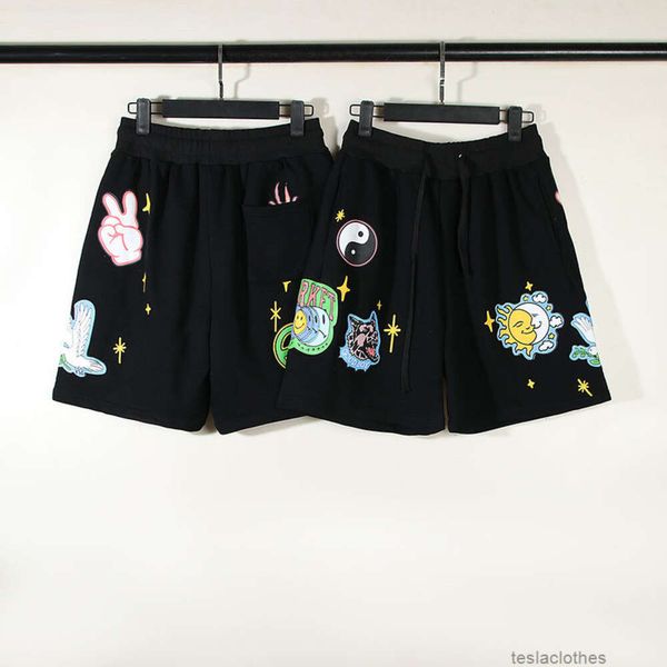 Designer-Shorts, modische Freizeitkleidung, Strandshorts, Smiley Start with Stars, Sternenhimmel-Print, High-Street-Shorts im gleichen Trend