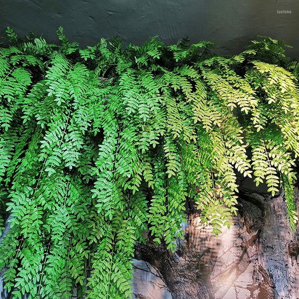 Fiori decorativi Piante artificiali Viti da appendere alla parete Rattan Rami di ulivo finti Decorazione da giardino per esterni Foglie verdi Soffitto Decorazioni per la casa