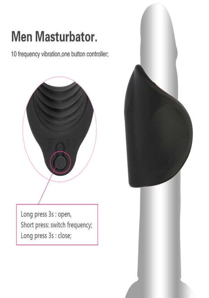 SS22 Sexspielzeug Massagegeräte Männer Penis Extend Vibration Trainer USB Ladegerät Männliche Verzögerung Training Eichel Vibrator 10 Geschwindigkeit Sex Maschine Adul8881396