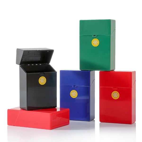 Portasigarette in plastica colorata Design innovativo Dry Herb Tobacco Preroll Smoking Storage Stash Box Contenitore portatile Portasigarette per tabacco