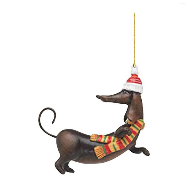 Fatuetas decorativas Minchas Garland Centro de casamento Centerpieces Dachshunds Ornament Balls Decorações de casa de férias