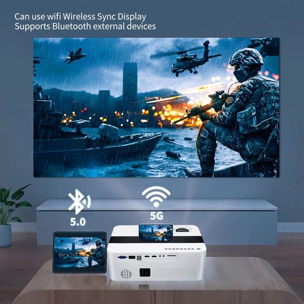 Outros eletrônicos YERSIDA Projetor FULL HD Native 1080P com 5G WIFI Bluetooth Suporte 4K Movie 9500 Lumens para celular Home Cinema Beamer 231117