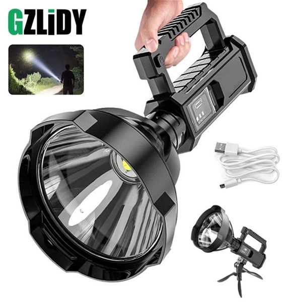 Yüksek Güçlü LED El Feneri Güçlü XHP70 Torch Su geçirmez Fishing Fener USB Şarj Edilebilir Spot Işığı Searglight Güç Bankası Lambası 29277296