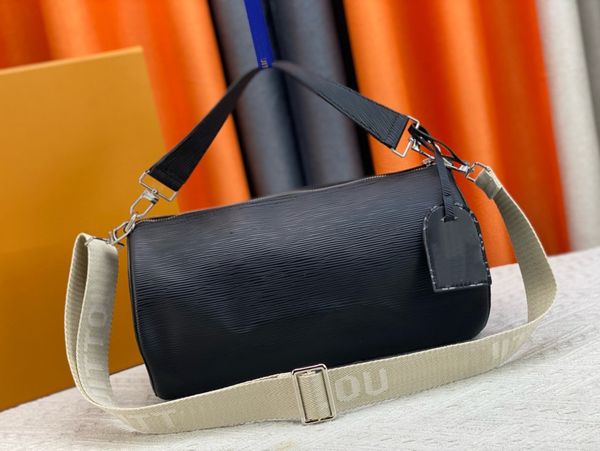 Mode zachte cilindertas Designer tas geschikt voor unisex Tas met breed handvat Tas met brede riem Crossbody tas Handtas schoudertas