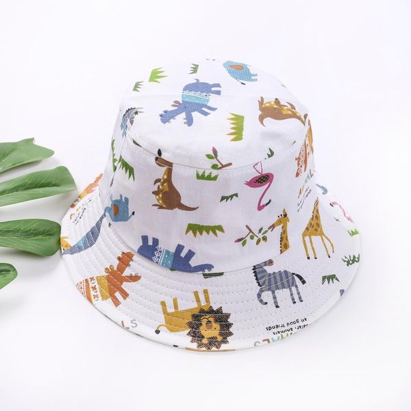 Berets Frühling und Sommer Cartoon Shade Print Fischerhut Breite Krempe für Jungen Mädchen Sonnencreme Cute Sun Tide