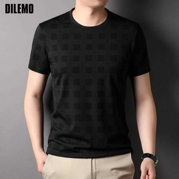 T-shirts Top Qualität Neue Sommer Marke Tops Designer Trendy Fashion Street T-shirt Für Männer Plaid Kurzarm Freizeitkleidung Männer P230419