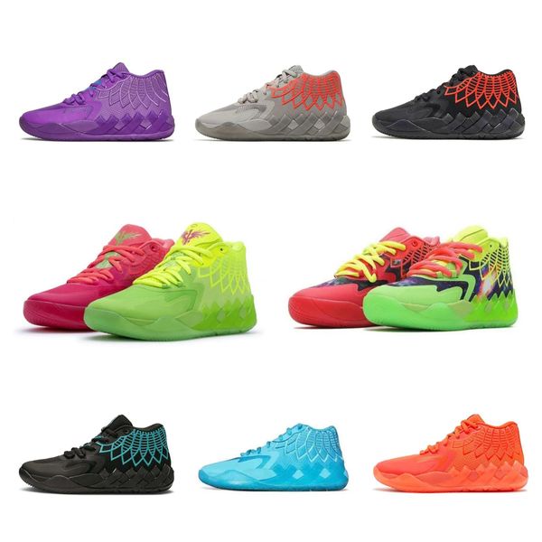 Sandali con scatola 2023 nuove scarpe da basket Lamelo Ball MB 01 Rick Red Green And Morty Galaxy Viola Blu Grigio Nero Queen Buzz City Melo Scarpe sportive Trainner Sneakers o