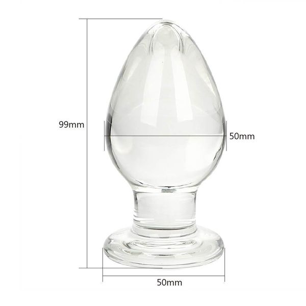 Analleksaker 20 mm 50 mm Big Butt Plug Dilator för kvinnor l Expander Glas Dildos Kvinna Onanist Kön Män 1_voghion.com