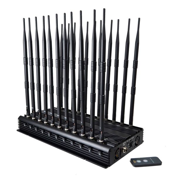 Die Super 22-Antennen des Schreibtischs können mit WLAN, GPS, Bluetooth, UHF/VHF, RC315, 433, 868 MHz, LOJACK GSM, 2G, 3G, 4G, 5G, blockiert werden