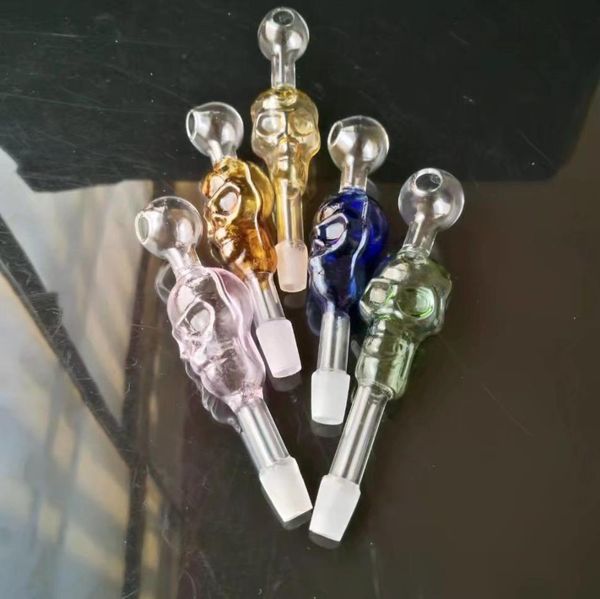 Colore grandi ossa ossa che bruciano accessori per bong in vetro, pipe in vetro colorato mini multi-colori Tubi a mano Migliori tubi in vetro a cucchiaio