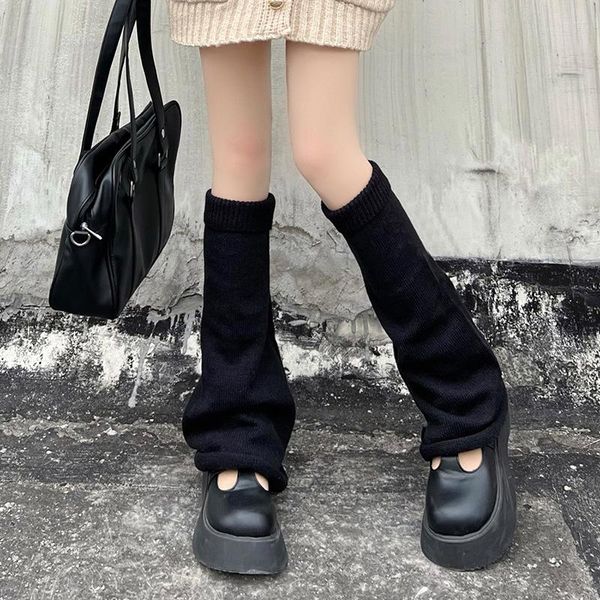 Damen Socken Damen Gestrickte Kniestrümpfe Preppy Style Gerippt Für Teenager Mädchen Herbst Japan Streetwear Y2k